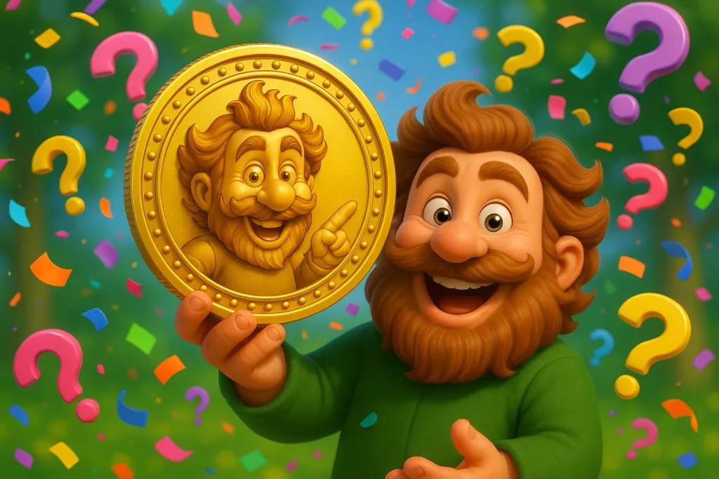 Poobah with golden coin