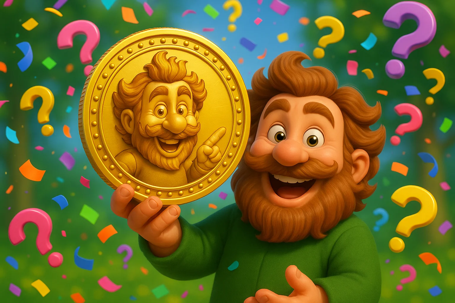 Poobah with golden coin